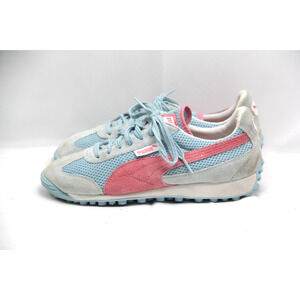 Puma Shoes Womens Sz 7 Casual Sneakers Pin Gray Suede Lace Up Low Top Round Toe